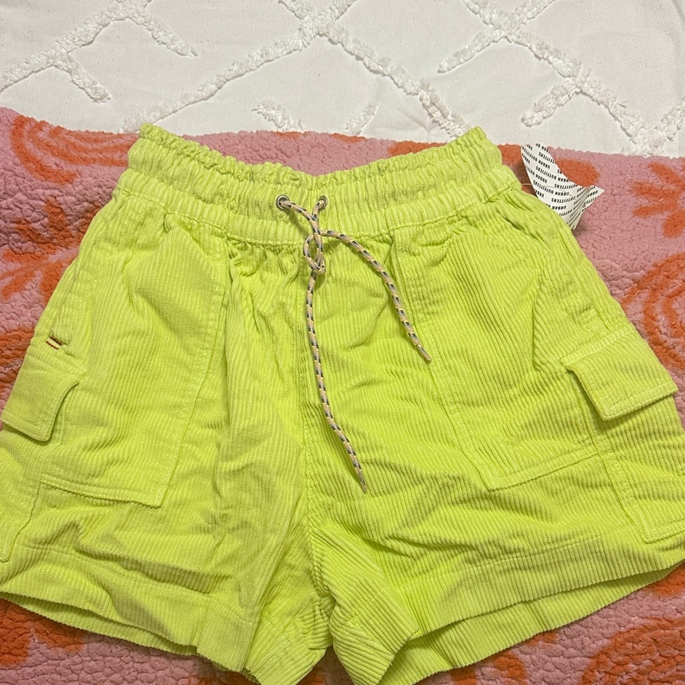 Neon Green UO Women's Cargo Shorts